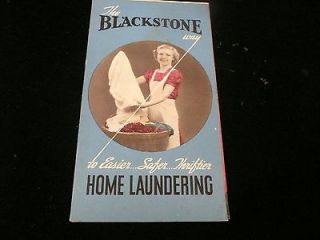 Vintage 1938 Blackstone Hints on Better Home Laundering Wringer Washer