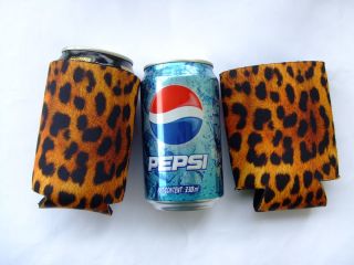 & 12oz Leopard Beer Can koozies Drink Can Coolers Beer bottle holder