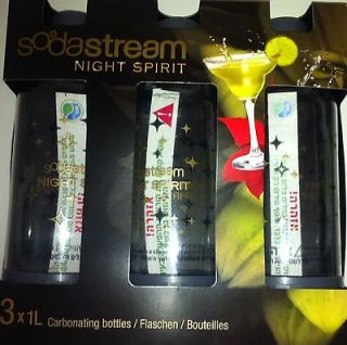 Soda Stream Night Spirit Carbonating Bottles 1L each 