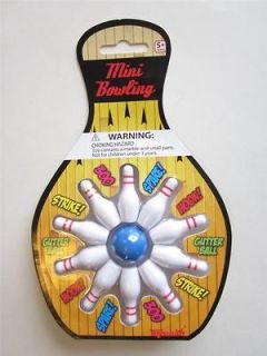 MINI BOWLING 10 Ten Pin table top skittles ball game Toy Miniature
