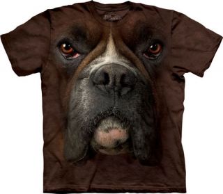 BOXER DOG   Full Face Print T Shirt New Dogs Animals Pets Toy Collar
