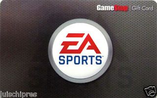GAME STOP Gift Card EA Sports COLLECTIBLE NO VALUE 2012