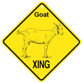 Boer Goat Xing caution Crossing Sign Gift