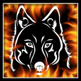 WOLF 3 airbrush stencil template motorcycle chopper paint A13