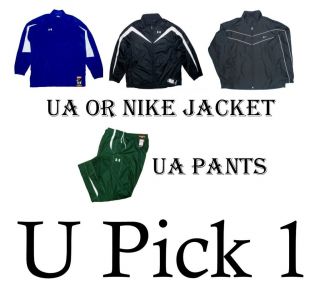 MENS ZIP UP JACKET OR PANTS UNDER ARMOUR or NIKE FALL ATHLETIC GYM