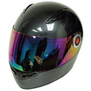 NEW Youth Kids Motorcycle MX BMX Bike Full Face Helmet Carbon Fiber