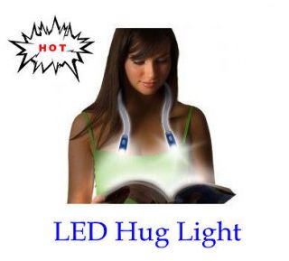  free Flexiable Over Neck LED HugLight Portable Reading Book Light