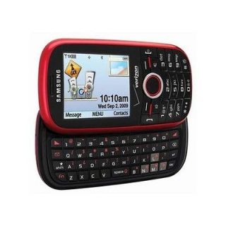 Intensity U450 No Contract  QWERTY Camera Red Cell Phone Used