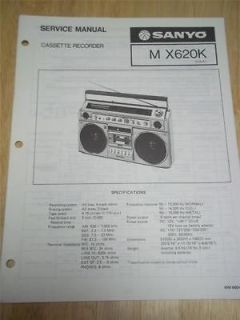 Service Manual~M X620K Radio Cassette Recorder~Boombox~Original~Repair