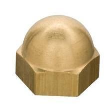 10 24 Brass Acorn Cap Hex Nut Qty 25pc