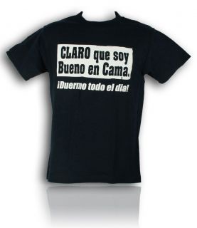 Funny T Shirt Bueno En La Cama Spanish New All Sizes