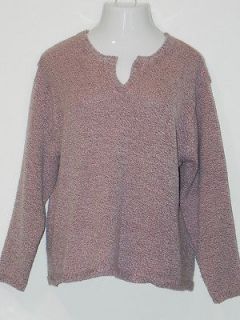 BOBBIE BROOKS pink and gray top shirt sweater Ladies Womens plus size