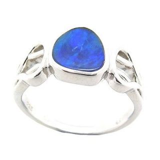 Pearlz Ocean Sterling Silver Boulder Opal Ring