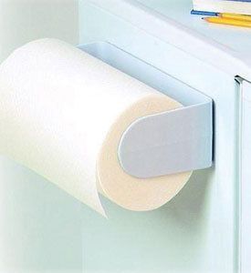 Adhesive Mounted White Paper Towel Dispenser Kitchen Accessory