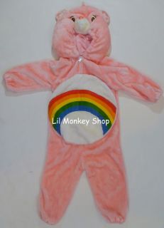 Care Bears Pink Costume Cheer Bear 2 3 4 Girls Plush Full Body 2T 3T