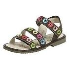 New JUMPING JACKS Meadow Brown Denim & Leather Flower Sandals Shoes