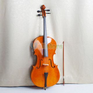 NEW 4/4 Full Size Natural Color wood Cello with Case Bow Rosin