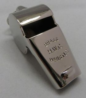 Brass Whistle / Nickel / Police and Traffic Safety   New   Great
