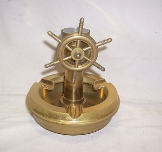 Brass Ships Binnacle Working Compass Ashtray