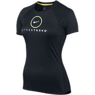 Ladies Nike Black LIVESTRONG Short Sleeve Running Tee 446874 010