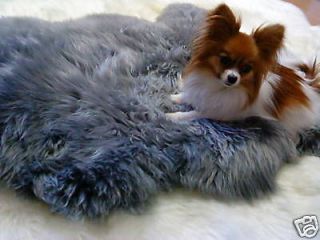 GENUINE Sheepskin Lambskin Pet Dog Cat Rug Bed **LARGE**