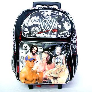 Boys WWE Wrestling Rolling Trolley Backpack Rucksack Bag 16 with