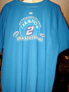 BRAD KESELOWSKI 2012 Sprint Cup Champion T Shirt XL In Stock Free
