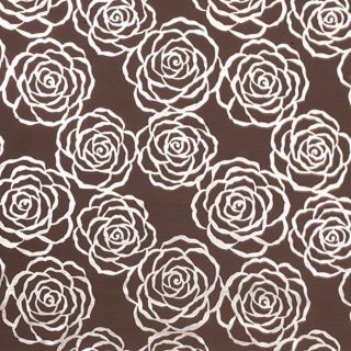 SUPREME COTTON UPHOLSTERY CURTAIN FABRIC ROSEBUD BROWN