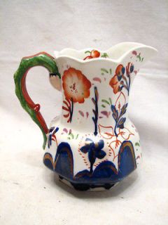 Early Gaudy Welch Dutch Art Pottery Milk Pitcher Allertons 1831 Copper