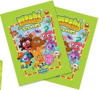 Lot of 2 Topps Moshi Monsters Stickers New in Packets 6 in a pkt