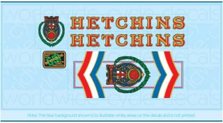 Hetchins   Bicycle Decals Transfers Stickers   Set 2