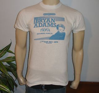 RaRe *1985 BRYAN ADAMS w/ FIONA* vtg rock concert tour t shirt (M/L