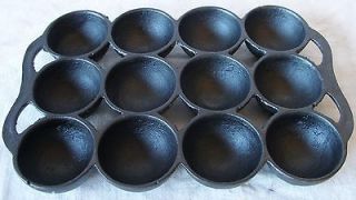 CAST IRON EBELSKIVER AEBLESKIVER DANISH PASTRY PAN MUFFIN BREAD MOLD