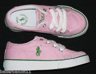 Polo Ralph Lauren Brisbane shoes youth girls pink green