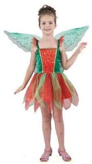 Girls Christmas Navitivty Elf Fairy Fancy Dress Party Costume Age 6 9