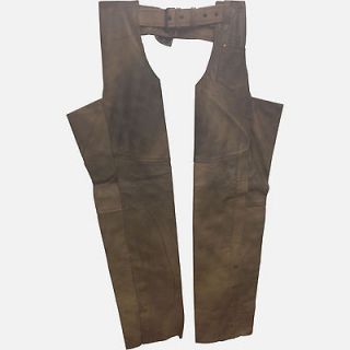 brown leather chaps