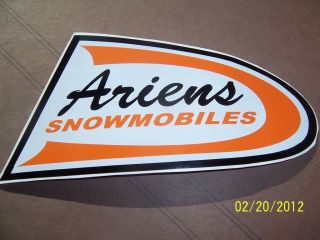 Vintage Ariens Snowmobiles Sticker (New Black, Orange