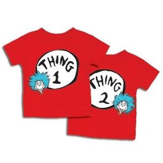 Bumkins Dr. Seuss Thing 1 & 2 Toddler Tee Shirt Combo Set