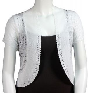 Plus Size Sexy White Lace Shrug by Nice Wear New York