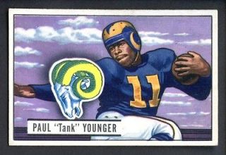 1951 Bowman Football #112 Paul Tank Younger Los Angeles Rams EX MT