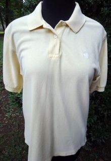 Brooks Brothers Womens Yellow Cotton Short Sleeve Polo Shirt size