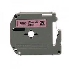 Brother ME21 M 9mm black on pink P touch tape PT55 PT65 PT70 PT80 PT85