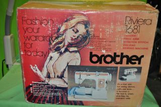 BROTHER RIVERA 1681 DELUXE FREE ARM STRETCH STITCH ZIG ZAG SEWING