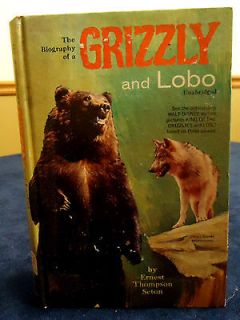 Vintage Book  Walt Disney THE BIOGRAPHY OF A GRIZZLY AND LOBO (1969)