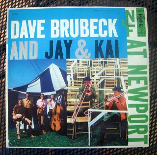 DAVE BRUBECK AND JAY & KAI “AT NEWPORT” CL 932 COLUMBIA 6 EYE
