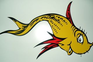 Red & Yellow Fish for bathroom walls NEW themed kids