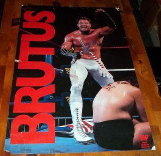 Vintage WWF Poster Brutus Beefcake 1989 Live Event Catalog Merchandise