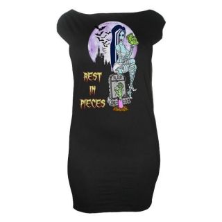 Bride of Frankenstein Black Mini Dress 8 10 12 Halloween