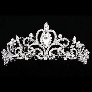 Bridal Pageant Rhinestone Crystal Prom Wedding Crown Tiara 7852