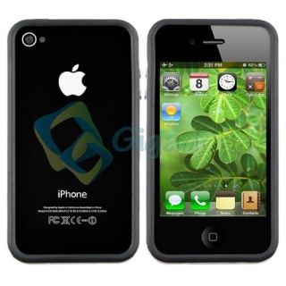 BLACK & WHITE BUMPER SIGNAL BOOSTER CASE COVER For IPHONE 4 4S
